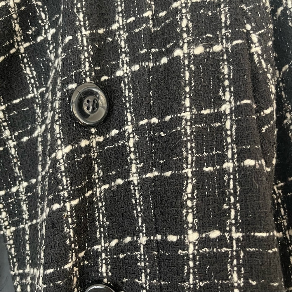 LonaLineTweed Pea Coat Double Breasted Large Classy - Picture 6 of 13